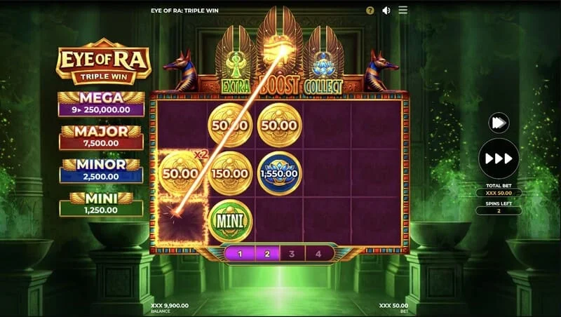 Eye of Ra Triple Win - malaking payout mula sa linya pagkatapos makolekta ang mga dibdib